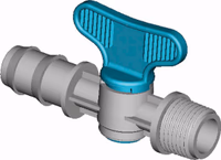 Vanne pulverisateur manuelle micro irrigation 1/2''Mxø25mm Adaptable