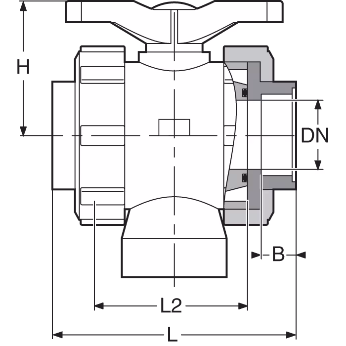 Vanne pulvérisateur manuelle 3 voies 2'' Safi PPGF 2003-05AAAE Adaptable
