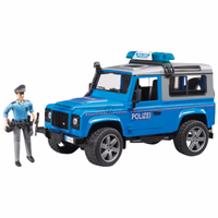 Véhicule de police avec policier et équipement Land Rover Defender Station | Bruder