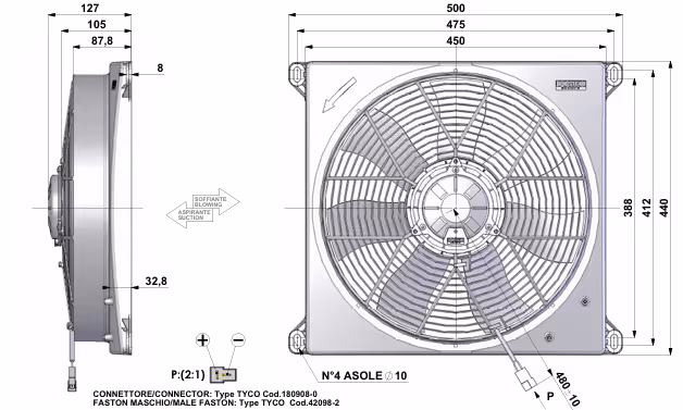 Ventilateur 2MV-4 24V aspirant