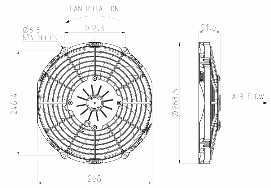 Ventilateur du condensateur Same 0.010.2545.2