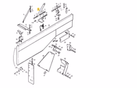 Vérin à gaz latéral pour moissonneuse 89509946, 9509946 - New Holland