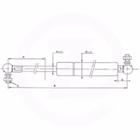 Vérin à gaz L155,5-50N