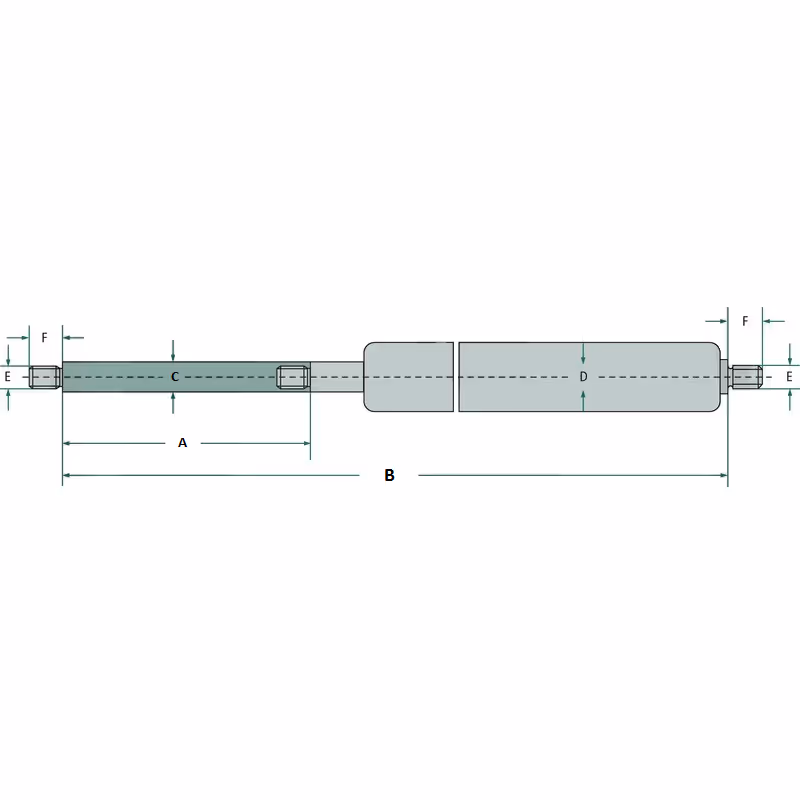 Verin à gaz L253.5 - 500N