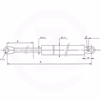 Vérin à gaz L305,5-100N