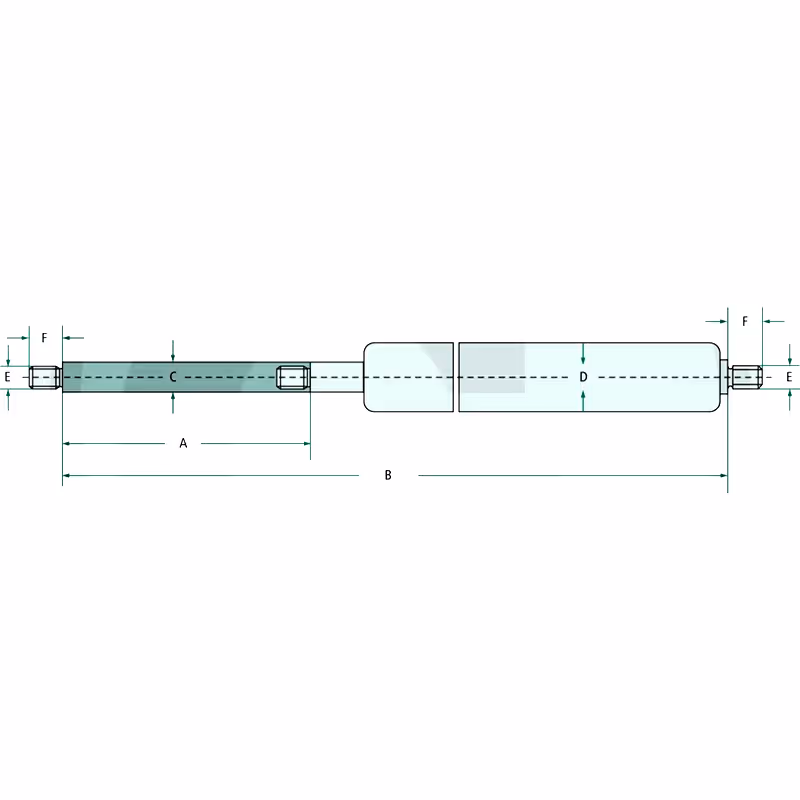 Vérin à gaz L470 - 1500 N Stabilus