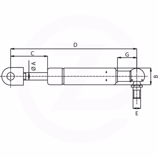 Vérin à gaz L499-170N