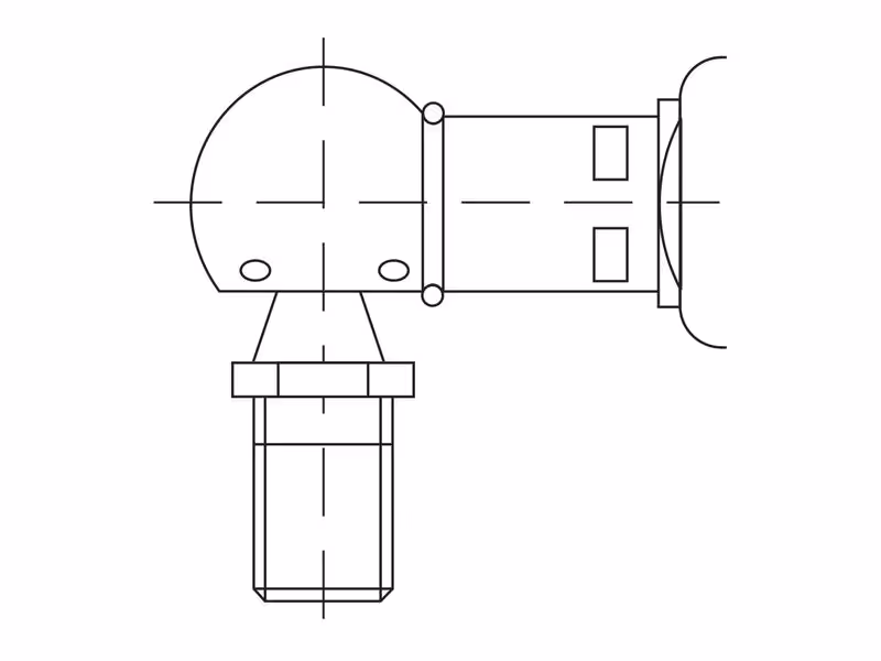 Vérin à gaz, Longueur totale: 499mm