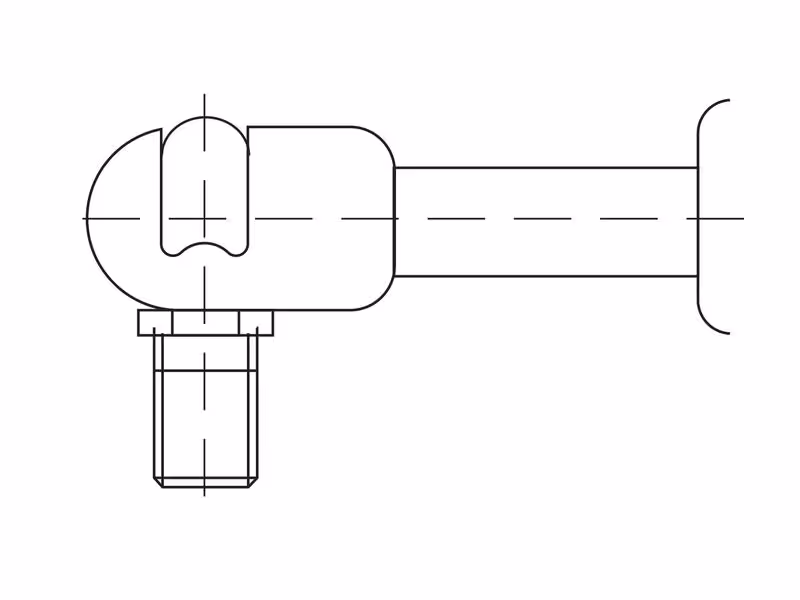 Vérin à gaz, Longueur totale: 785mm