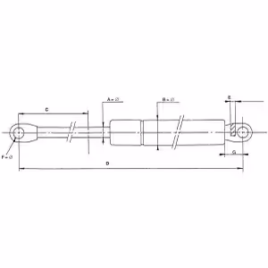 Vérin à gaz Same centurion 60 L255-275N Stabilus 9200.170.3