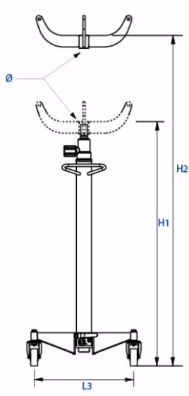 Vérin de fosse hydraulique 600kg