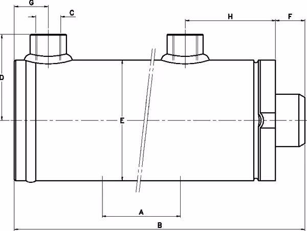 Vérin double effet 25-40-150 sans fixation