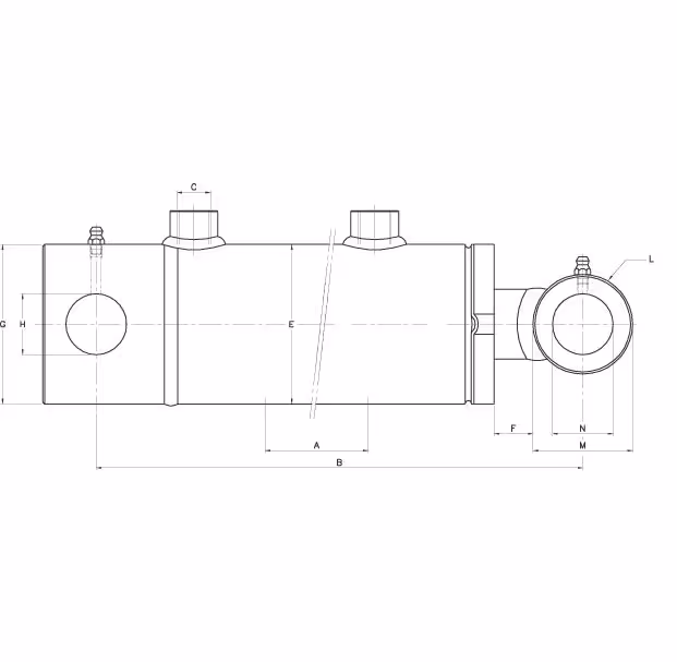 Vérin double effet 40-80-250 adaptable