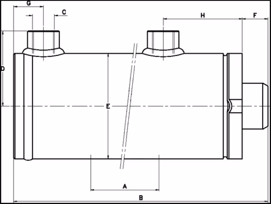 Verin double effet D16-25-100