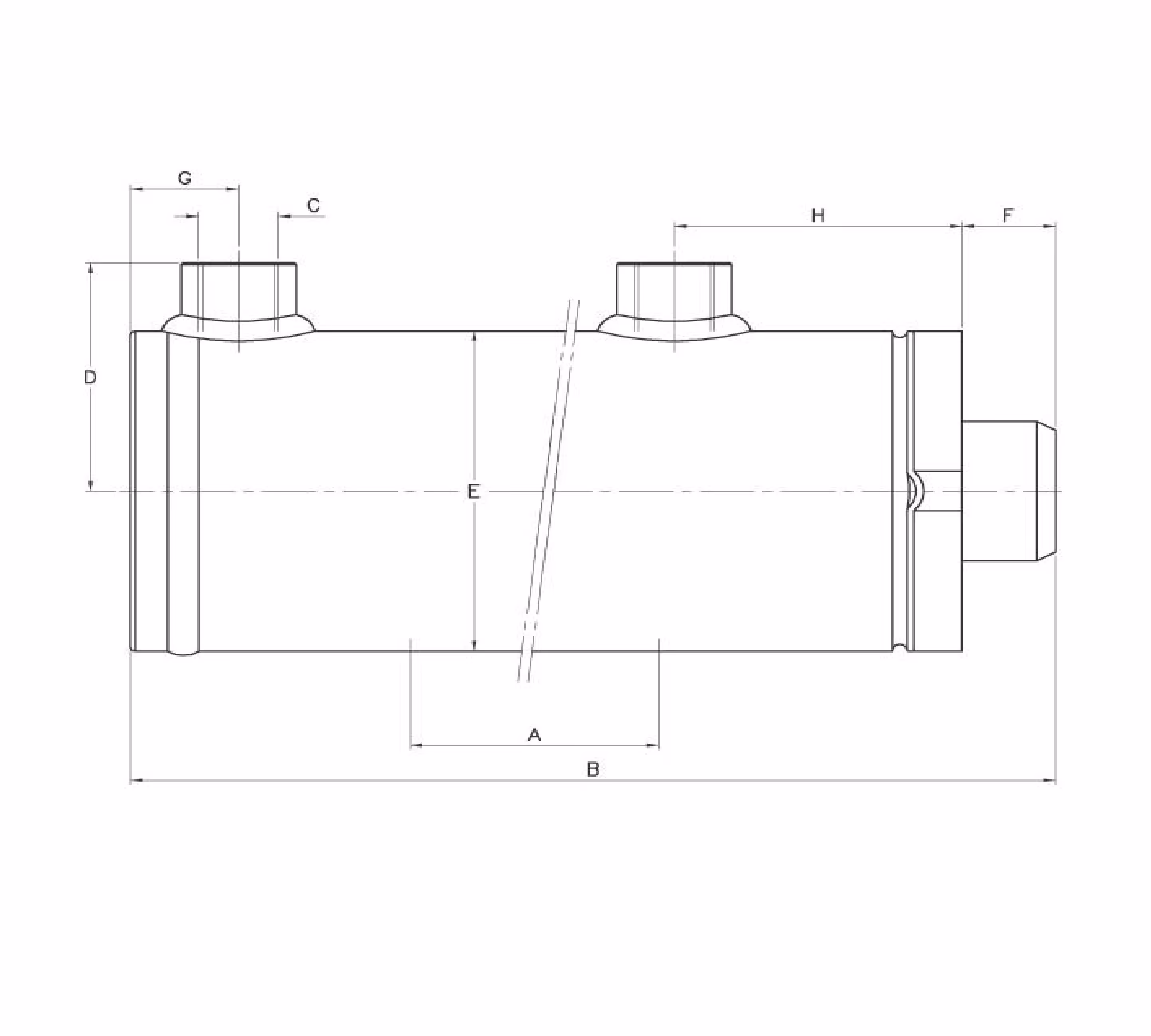 Vérin double effet D35x60x350