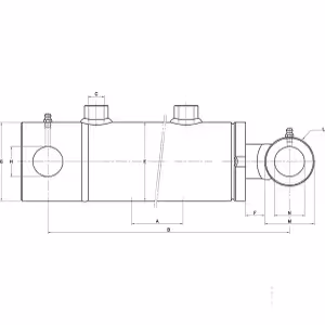 Vérin double effet Ø35x60x250 