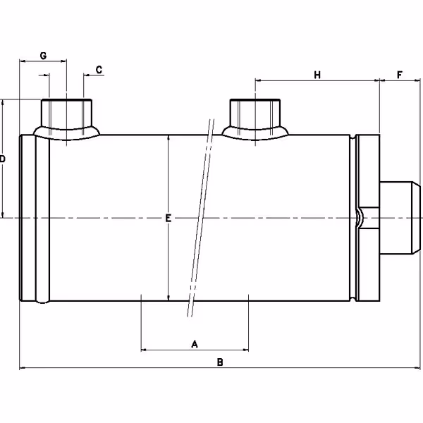 Vérin double effet sans fixation D35x60x300mm
