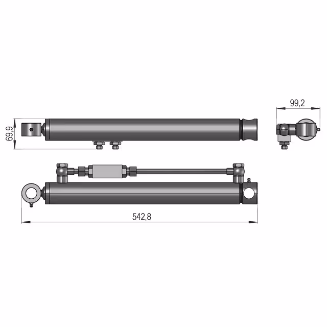 VÉRIN HYDRAULIQUE 40/30 380 HUB EL500 SIP429050170B
