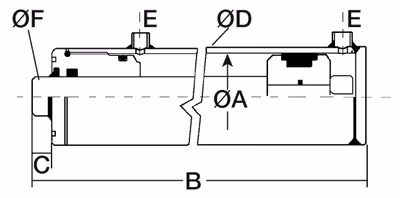 Vérins double effet tige ø 20 - ø int cyl 40 - lg 280 - course 150
