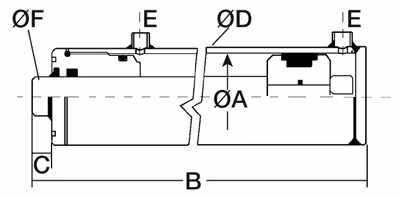 Vérins double effet tige ø 25 - ø int cyl 40 - lg 480 - course 350