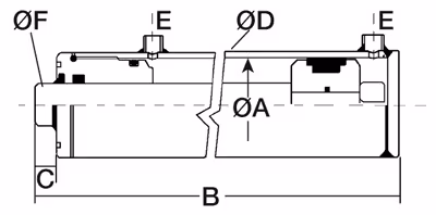 Vérins double effet tige ø 30 - ø int cyl 50 - lg 340 - course 200