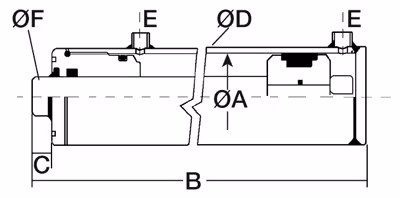 Vérins double effet tige ø 35 - ø int cyl 60 - lg 360 - course 200