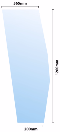 Vitre Fiat pour porte large Super confort LH 110-90 5130883 Adaptable