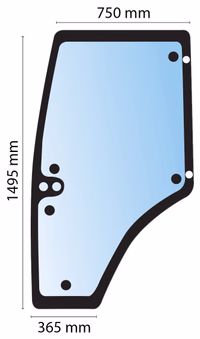 Vitre de porte Renault 7700073324 Adaptable