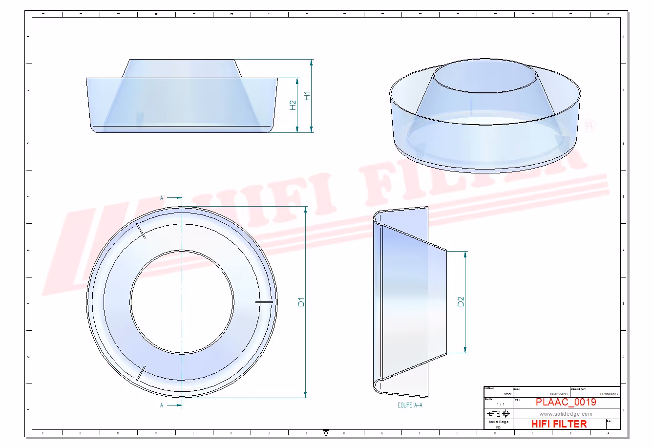 VERRE POUR CYCLONE Hifi Filter SABP 010004