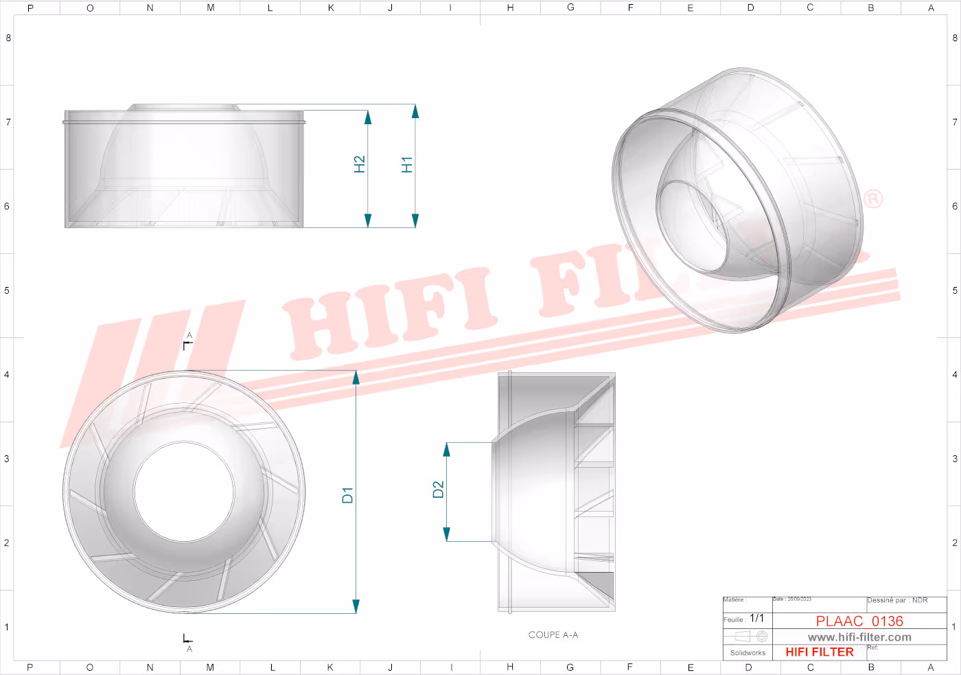 VERRE POUR CYCLONE Hifi Filter SABP 060007