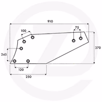 Versoir 14'' droit - cylindrique