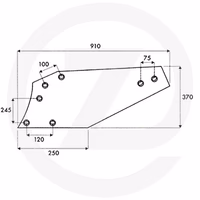 Versoir 14'' gauche - cylindrique