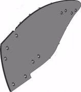 Versoir charrue Grégoire Besson gauche grenaillé acier triplex 7 mm 177439 adaptable