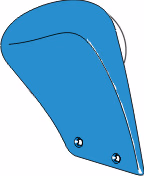 Versoir de rasette Rabe RDG-21 Droit 27150701 Adaptable