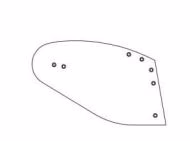 Versoir charrue Rabwerk Gauche HRP-235O, 2708.13.02 Adaptable