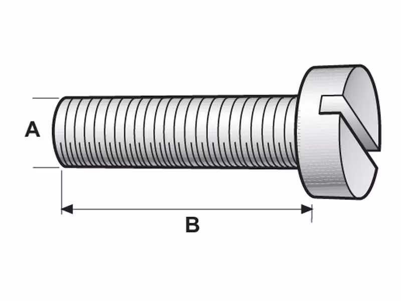 Vis à métaux, Filetage: M3x10mm (DIN 84) - Vendu par 100