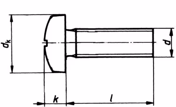 Vis bombé fendu M6x25 4.6
