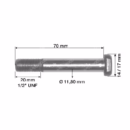 Vis de bielle 7/16'' UNF L70mm