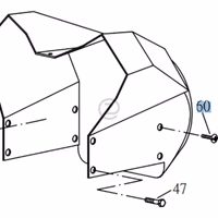 Vis de boîtier de ventilateur cruciforme