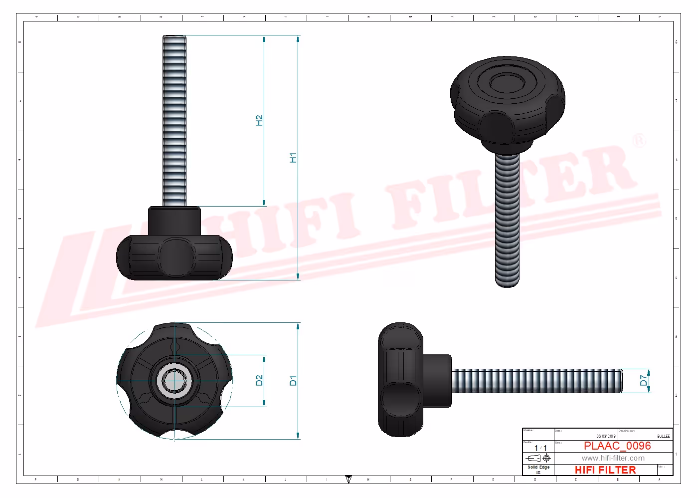 VIS DE COUVERCLE Hifi Filter SAVI 0302MH002