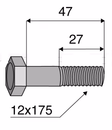 Vis M12x1.75