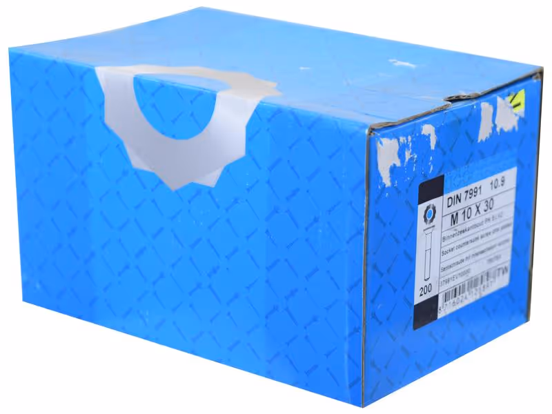 Vis tête fraisée six pans creux, M10x30mm (DIN 7991) - Vendu par 200