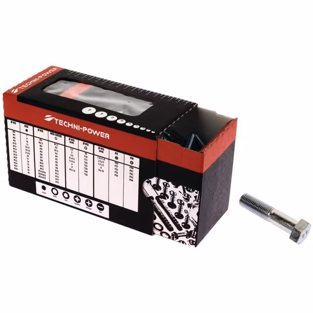 Vis tete hexagonale 16x100 zingue 8.8 filetage partiel techni-power