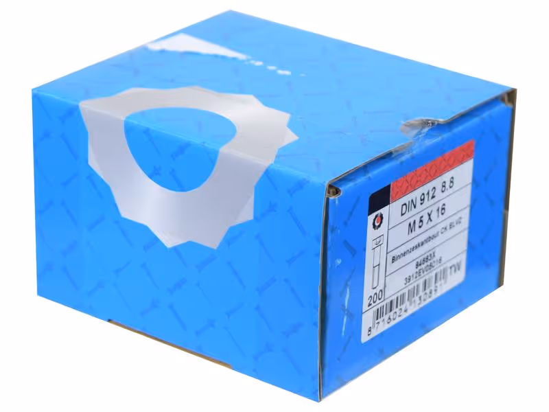 Vis tête six pans creux, M5x16mm (DIN 912) - Vendu par 200