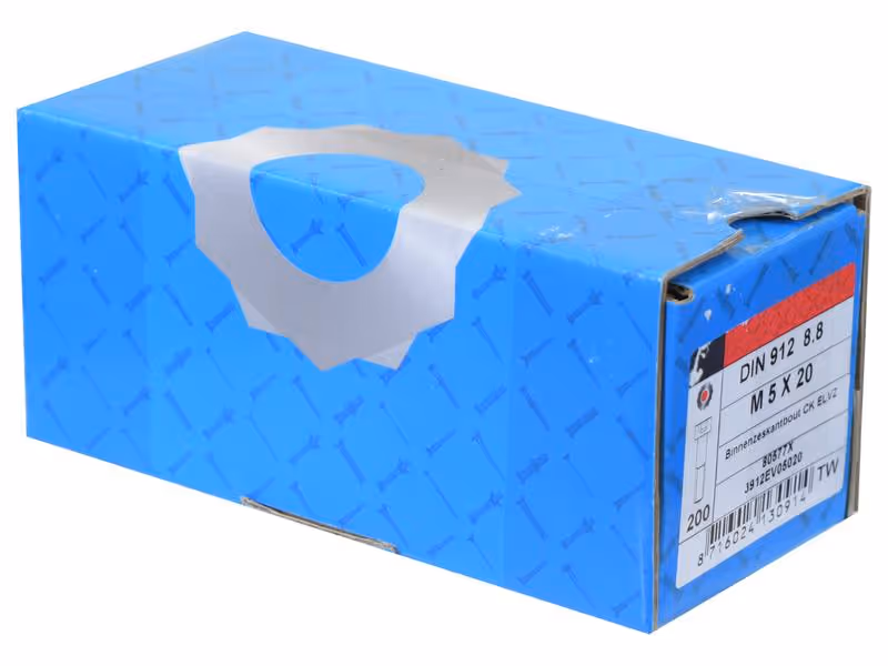 Vis tête six pans creux, M5x20mm (DIN 912) - Vendu par 200