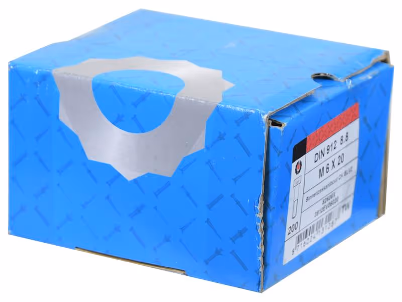 Vis tête six pans creux, M6x20mm (DIN 912) - Vendu par 200