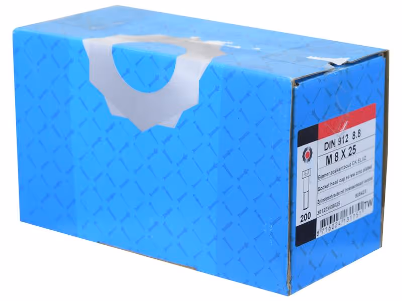 Vis tête six pans creux, M8x25mm (DIN 912) - Vendu par 200