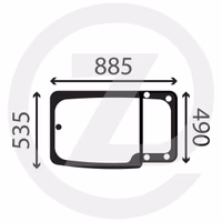 VITRE ARRI?RE PLATE - TEINT?E - 58891 -