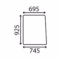 Glace de hayon Case TP 580F