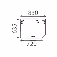 Glace de hayon JCB FASTRAC 827/30511 adaptable
